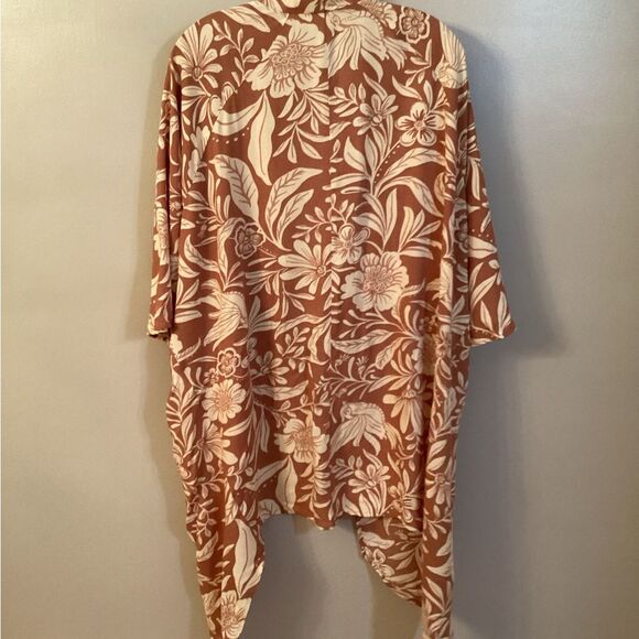 PATRONS OF PEACE SZ LARGE
CARMEL OPEN FRONT KIMONO FLORAL BIRDS - Picture 3 of 7